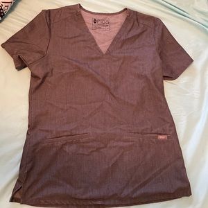 Charcoal Grey Figs Scrub Top